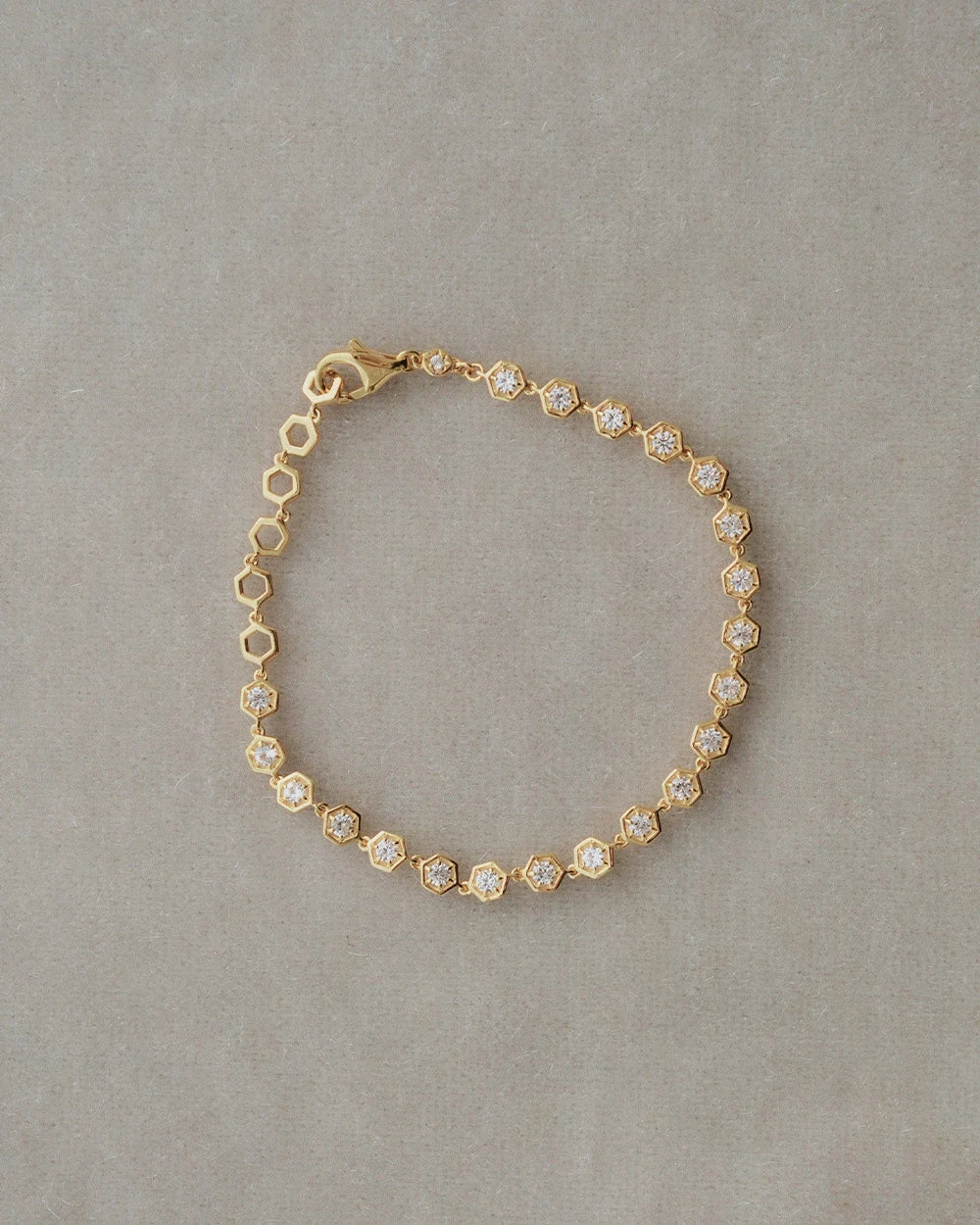 Astley Clarke Gold Vermeil Art Deco White Sapphire Tennis Bracelet