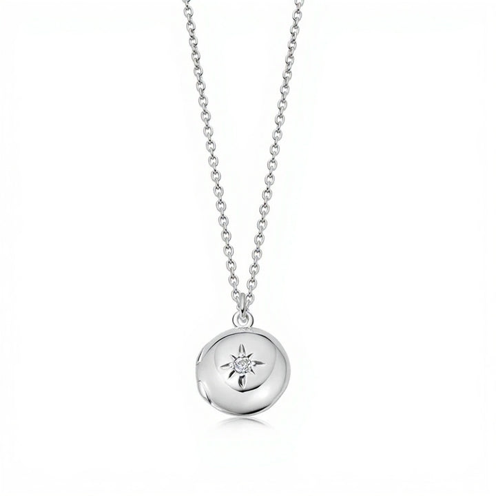 Astley Clarke Mini Star Locket Necklace - Personalized Sterling Silver or Gold Vermeil