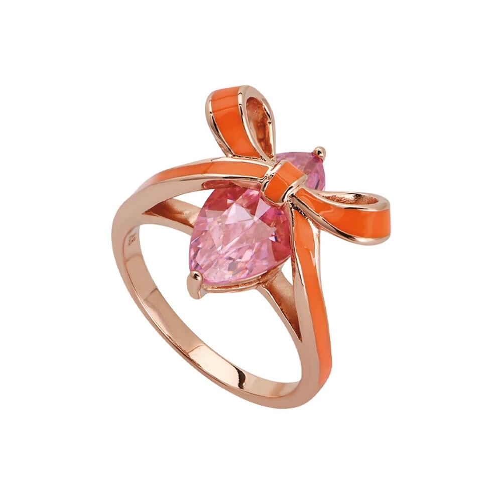Amelia Scott Bow Ring Coral Blush Pink & Rose Gold - MococoAmelia ScottAS22TRR10S/WEBRigns
