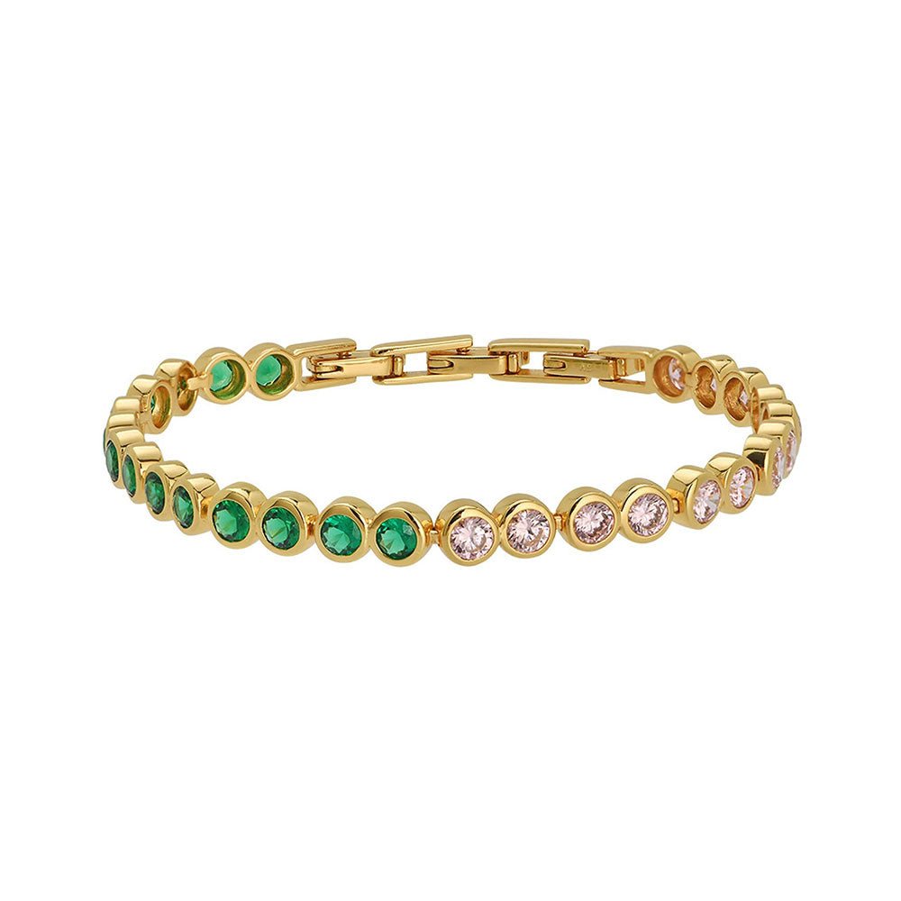 Amelia Scott Gold Blush Pink & Emerald Green Bracelet Stacking Set - MococoAmelia ScottSTACKINGSET04/WEBBracelets