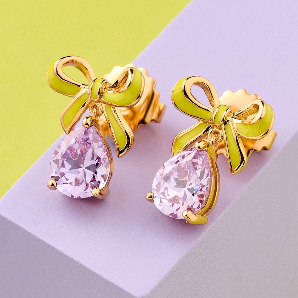 Amelia Scott Gold Bow Lilac Earrings - MococoAmelia ScottAS22TRE33/WEBEarrings