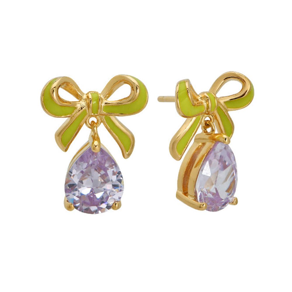 Amelia Scott Gold Bow Lilac Earrings - MococoAmelia ScottAS22TRE33/WEBEarrings