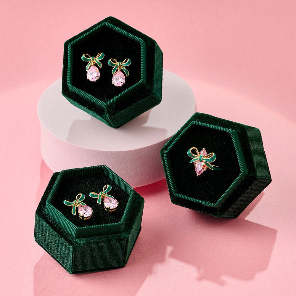 Amelia Scott Gold Bow Pink Earrings - MococoAmelia ScottAS22TRE32/WEBEarrings