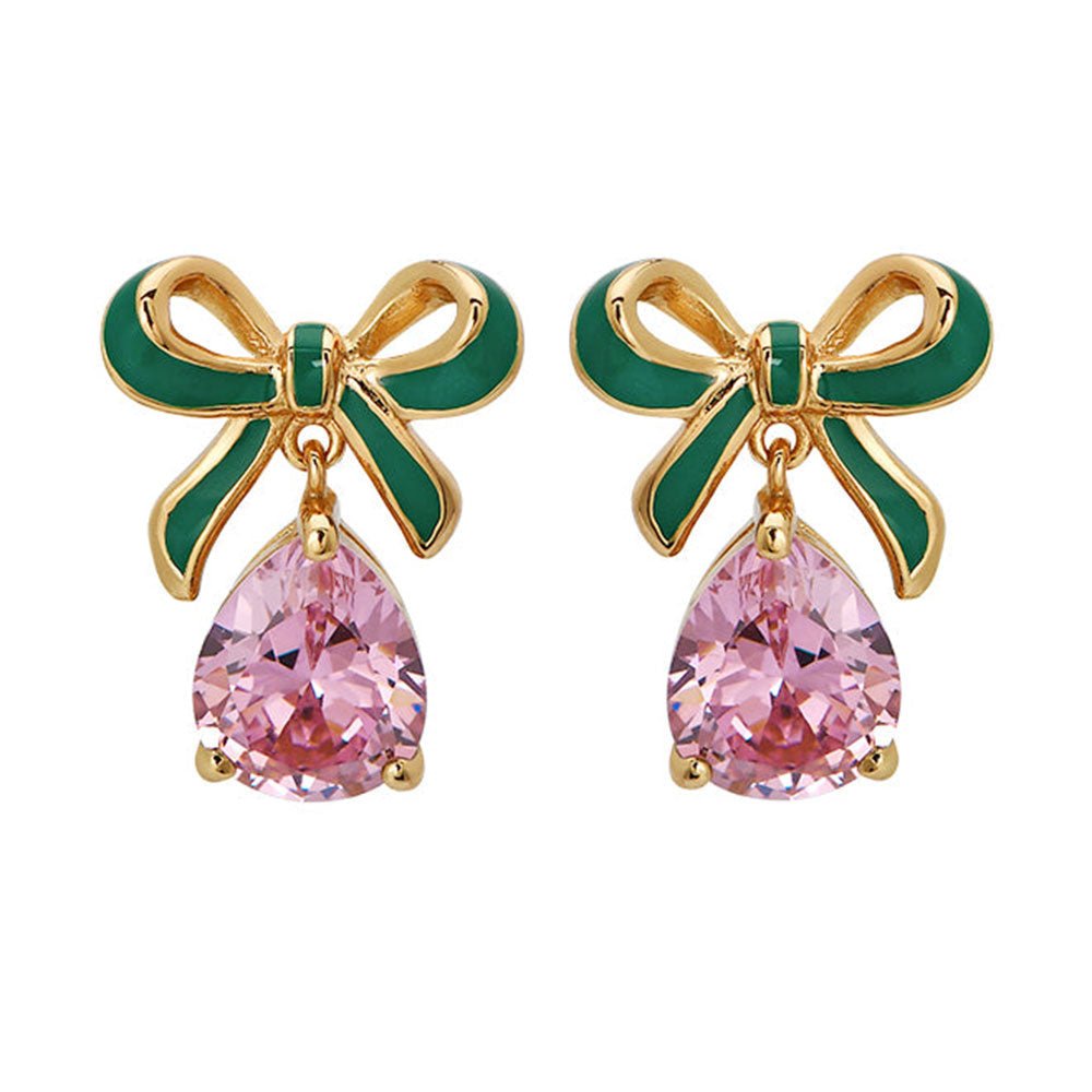 Amelia Scott Gold Bow Pink Earrings - MococoAmelia ScottAS22TRE32/WEBEarrings