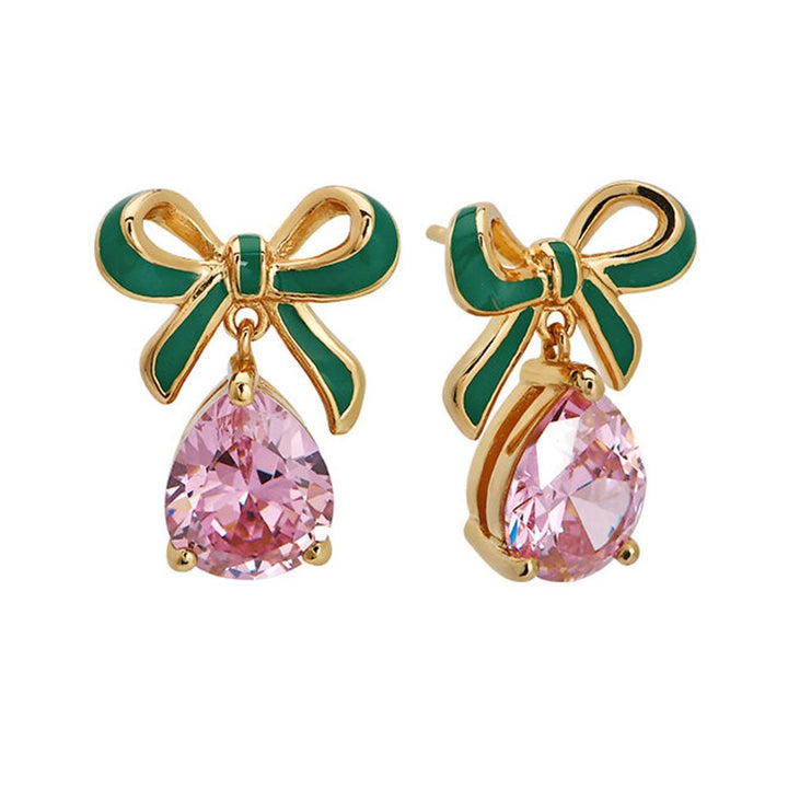 Amelia Scott Gold Bow Pink Earrings - MococoAmelia ScottAS22TRE32/WEBEarrings