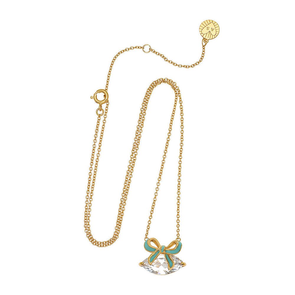 Amelia Scott Gold Bow Turquoise Necklace - MococoAmelia ScottAS22TRN88/WEBNecklace
