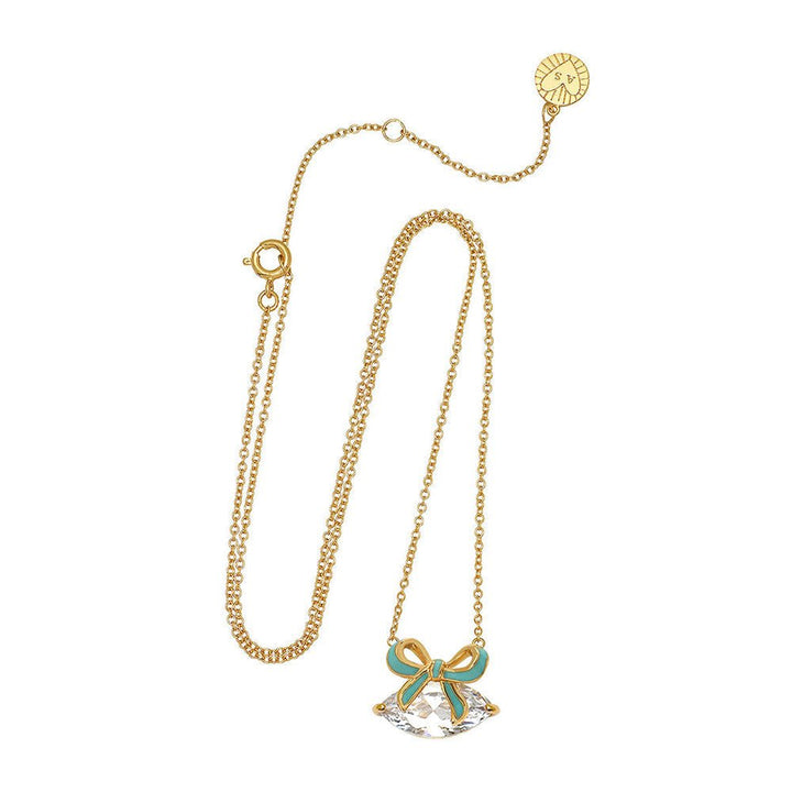 Amelia Scott Gold Bow Turquoise Necklace - MococoAmelia ScottAS22TRN88/WEBNecklace