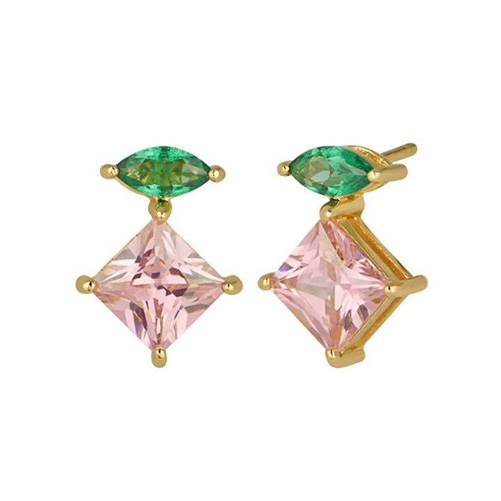 Amelia Scott Gold Esme Pink Stud Earrings - MococoAmelia ScottAS22TRE09/WEBEarrings