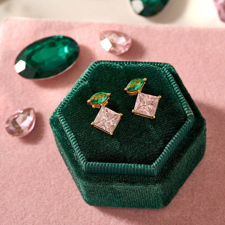 Amelia Scott Gold Esme Pink Stud Earrings - MococoAmelia ScottAS22TRE09/WEBEarrings