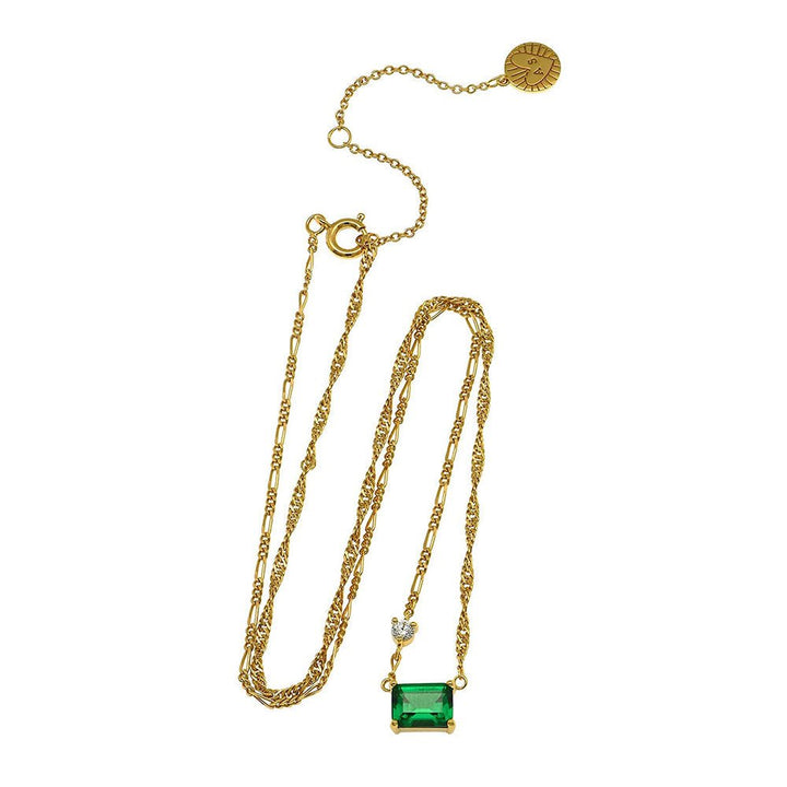 Amelia Scott Gold Lola Emerald Emerald Green Cut Necklace - MococoAmelia ScottAS22TRN05/WEBNecklace