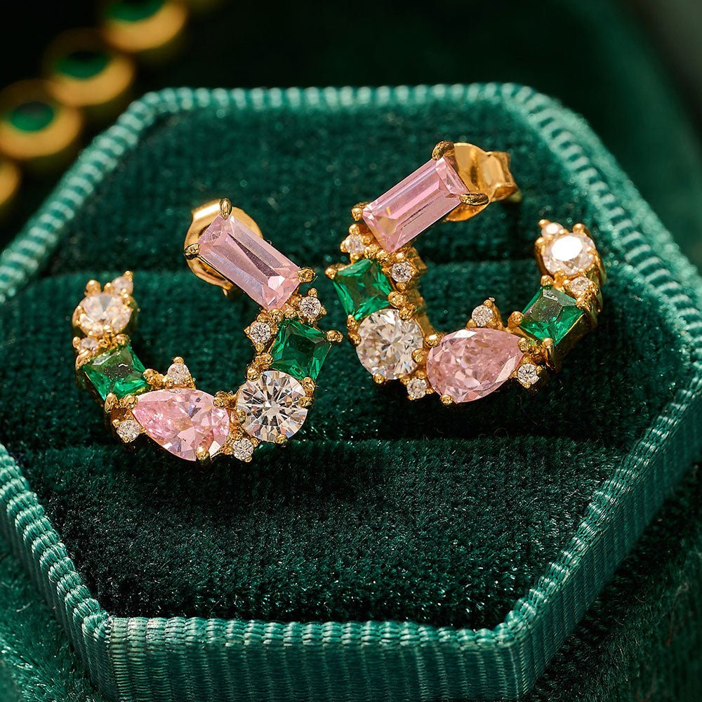 Amelia Scott Gold Lottie Cluster Flamingo Earrings - MococoAmelia ScottAS22TRE22/WEBEarrings