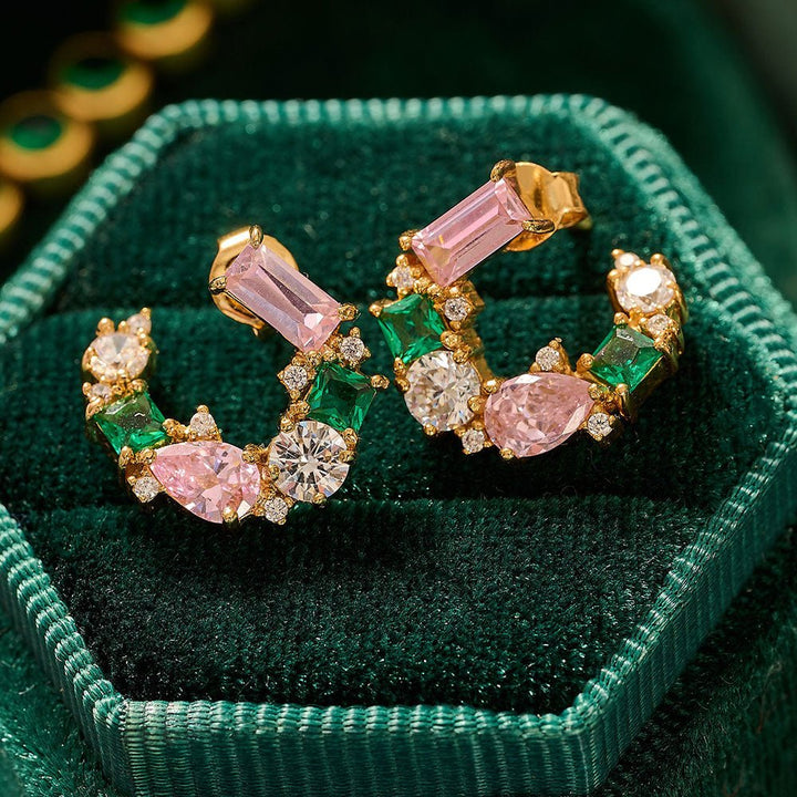 Amelia Scott Gold Lottie Cluster Flamingo Earrings - MococoAmelia ScottAS22TRE22/WEBEarrings