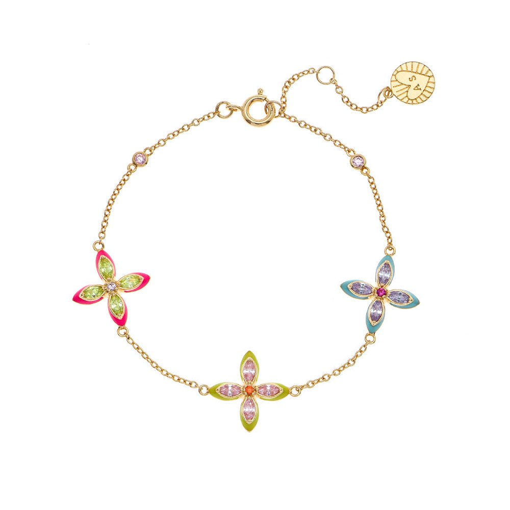 Amelia Scott Gold Lucky Clover Sherbet Enamel Bracelet - MococoAmelia ScottAS22TRB19/WEBBracelets