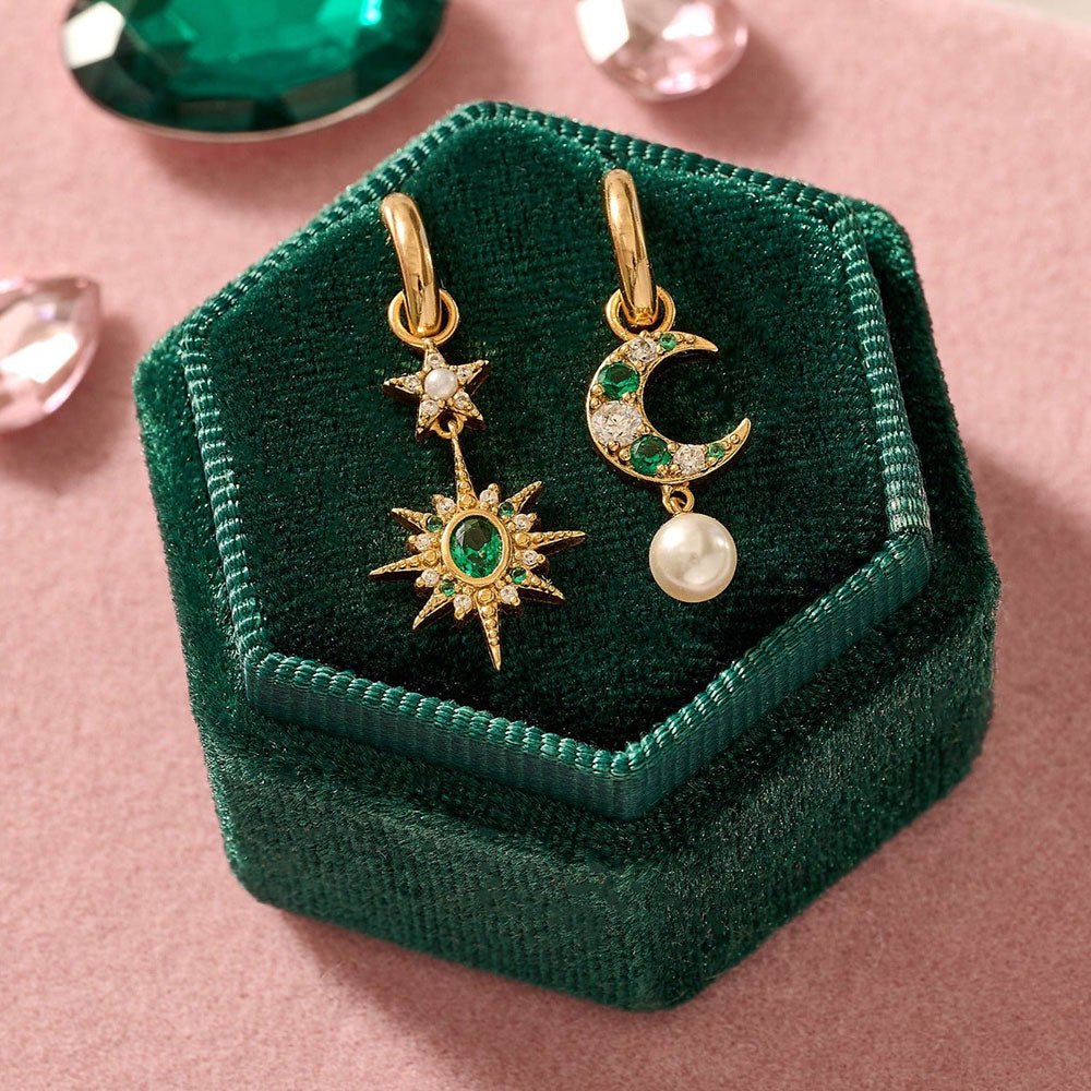 Amelia Scott Gold Luna Moon & Star Huggie Hoop Earrings - MococoAmelia ScottAS22SCE12/WEBEarrings