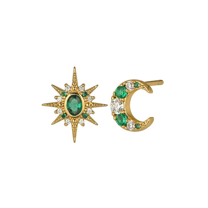 Amelia Scott Gold Luna Moon & Star Stud Earrings - MococoAmelia ScottAS22SGE11/WEBEarrings