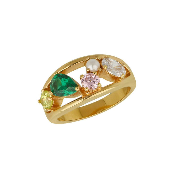 Amelia Scott Gold Sofia Flamingo Cluster Ring - MococoAmelia ScottAS22CLR01S/WEBRing
