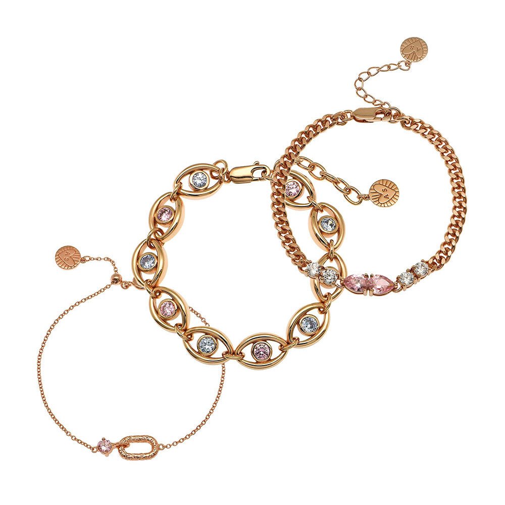 Amelia Scott Rose Gold Blush Pink Bracelet Stacking Set - MococoAmelia ScottSTACKINGSET09/WEBBracelets