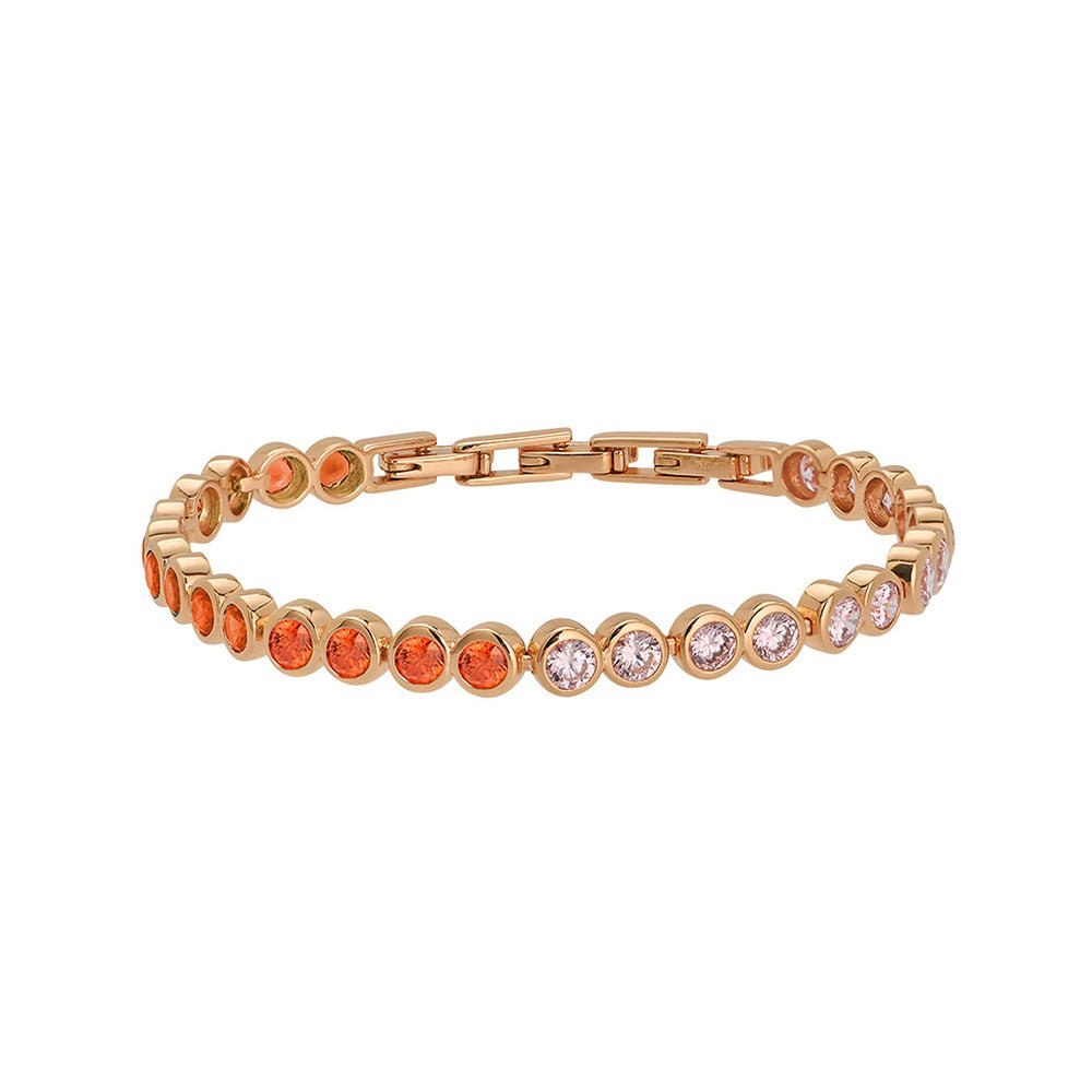 Amelia Scott Rose Gold Dotty Tennis Pink & Orange Bracelet - MococoAmelia ScottAS22TRB13/WEBBracelets