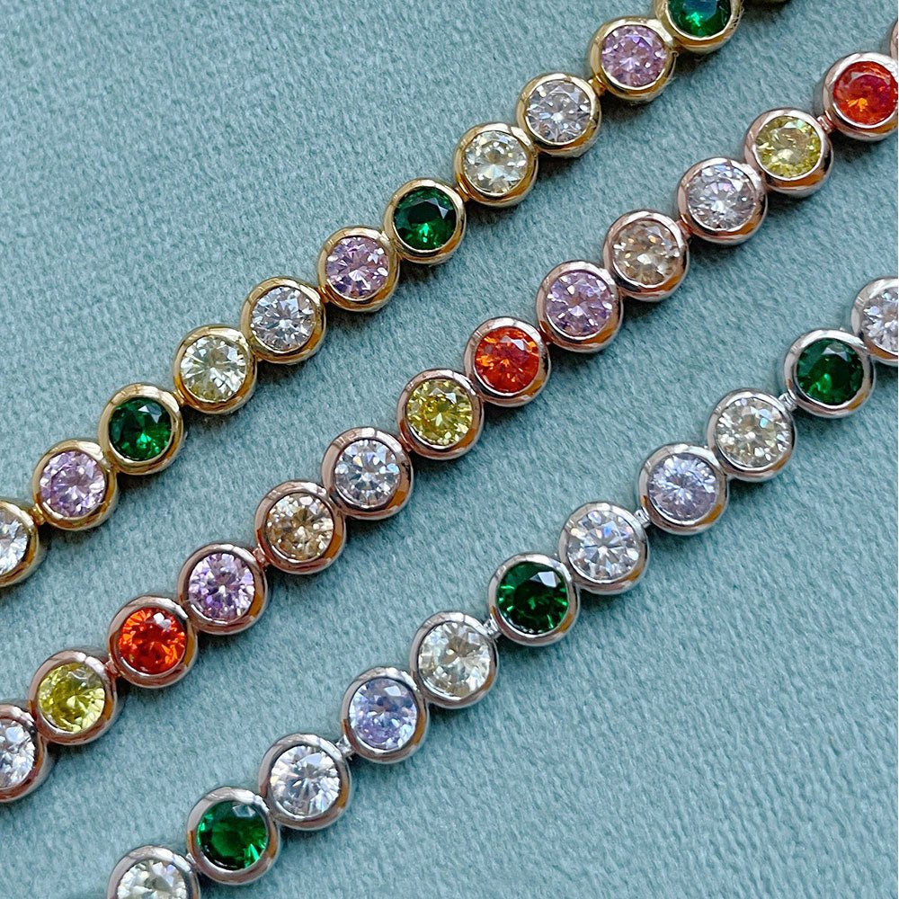 Amelia Scott Rose Gold Dotty Tennis Sunset Bracelet - MococoAmelia ScottAS22TRB10/WEBBracelets