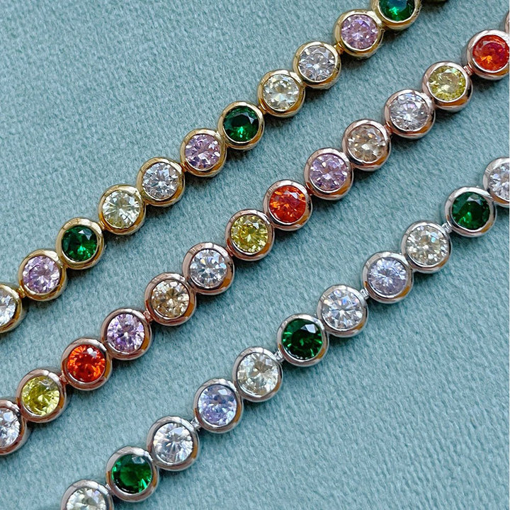 Amelia Scott Rose Gold Dotty Tennis Sunset Bracelet - MococoAmelia ScottAS22TRB10/WEBBracelets