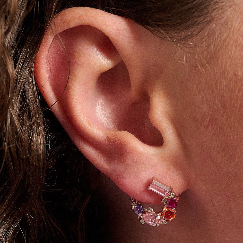 Amelia Scott Rose Gold Lottie Cluster Disco Earrings - MococoAmelia ScottAS22TRE12/WEBEarrings