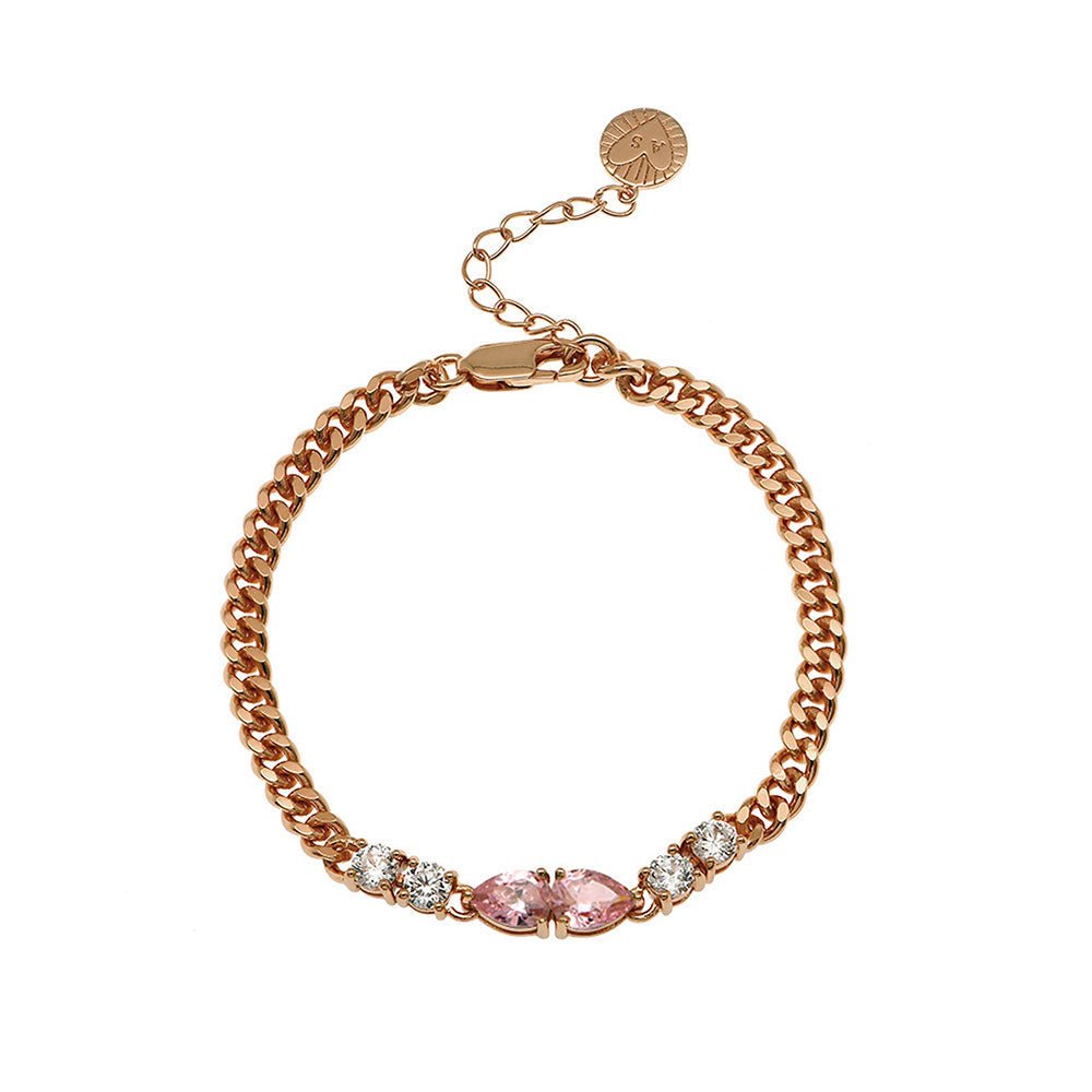 Amelia Scott Rose Gold Sofia Pink Teardrop Bracelet - MococoAmelia ScottAS22TRB05/WEBBracelets