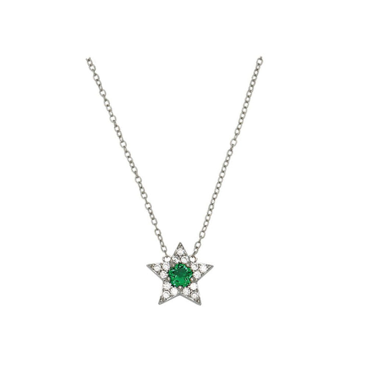 Amelia Scott Silver Celeste Cluster Moon Emerald Green Star Necklace - MococoAmelia ScottAS22SGN09/WEBNecklace