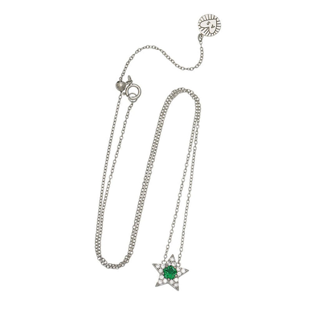 Amelia Scott Silver Celeste Cluster Moon Emerald Green Star Necklace - MococoAmelia ScottAS22SGN09/WEBNecklace
