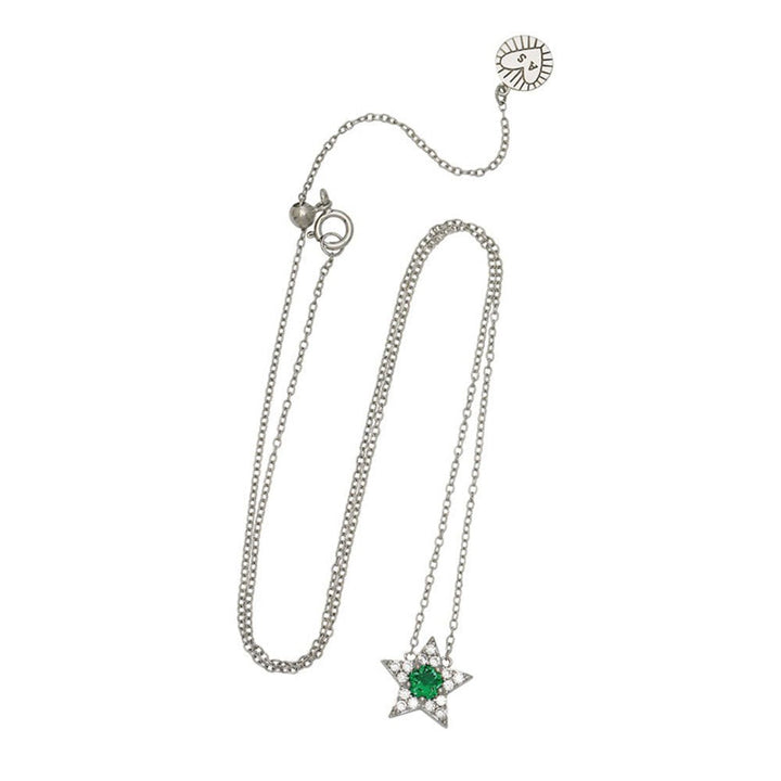 Amelia Scott Silver Celeste Cluster Moon Emerald Green Star Necklace - MococoAmelia ScottAS22SGN09/WEBNecklace