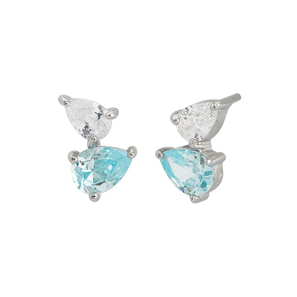Amelia Scott Silver Sofia Aquamarine Stud Earrings - MococoAmelia ScottAS22TRE42/WEBEarrings