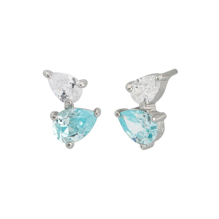 Amelia Scott Silver Sofia Aquamarine Stud Earrings - MococoAmelia ScottAS22TRE42/WEBEarrings