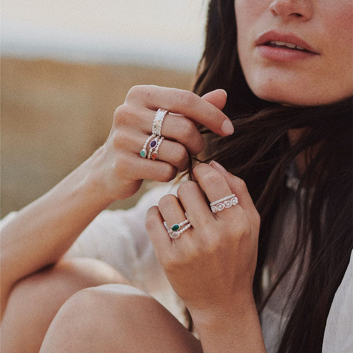 Daisy Amulet Band Ring