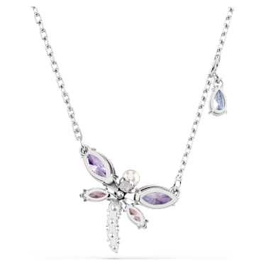 Swarovski Ariana Grande Dragonfly Pendant Multicoloured Rhodium Plated