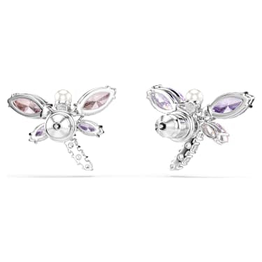 Ariana Grande x Swarovski Dragonfly Stud Earrings Multicoloured Rhodium Plated