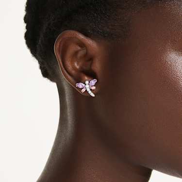 Ariana Grande x Swarovski Dragonfly Stud Earrings Multicoloured Rhodium Plated
