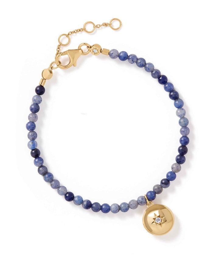 Astley Clarke Blue Aventurine Gold Biography Locket Bracelet - MococoAstley Clarke63084YBEB