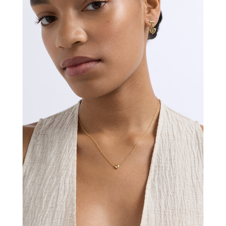 Astley Clarke Gold Biography Mini Heart Necklace image 2