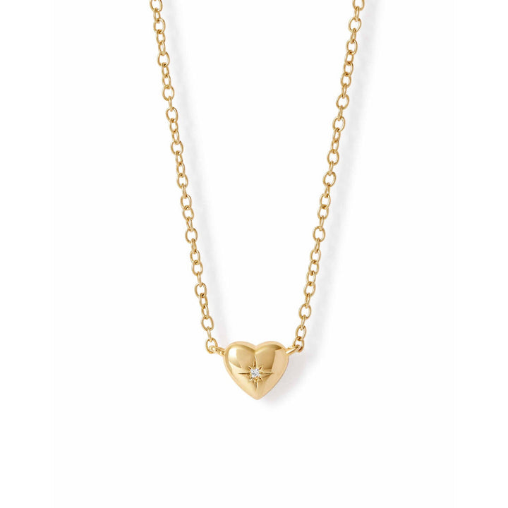 Astley Clarke Gold Biography Mini Heart Necklace image
