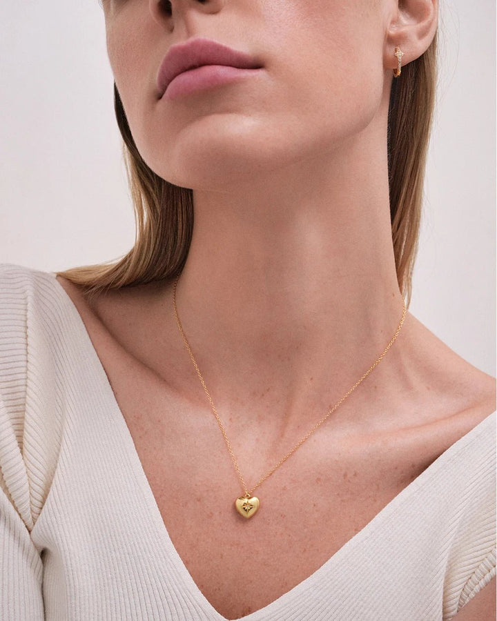 Astley Clarke Gold Mini Heart Locket Necklace - Personalized - MococoAstley Clarke60073YNONOSNecklace