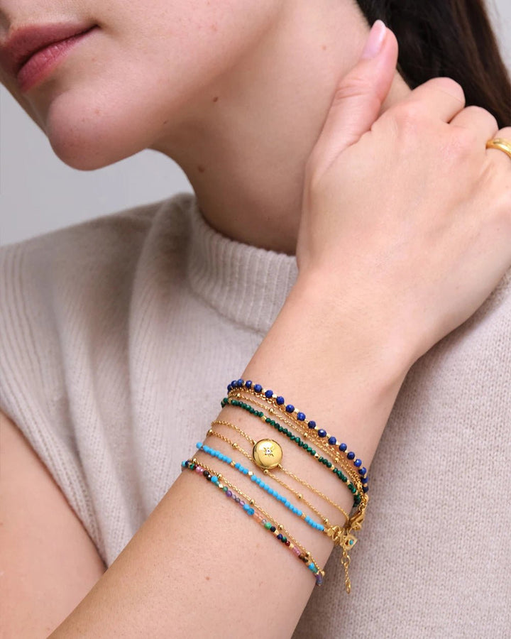 Astley Clarke Gold Mini Locket Bracelet with White Sapphire - MococoAstley Clarke52022YNOBOSBracelet