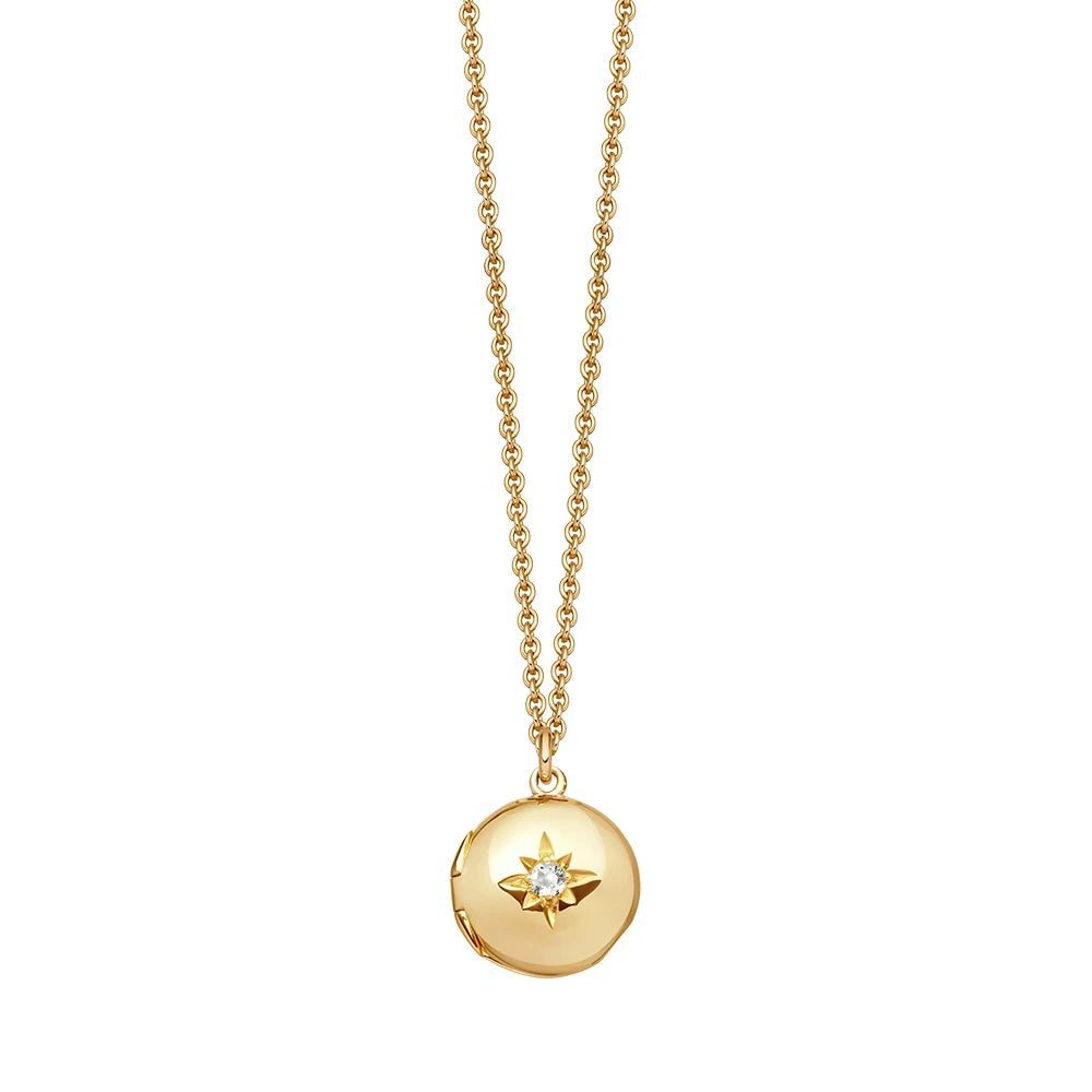 Astley Clarke Gold Mini Star Locket Necklace - Personalized - MococoAstley Clarke41025YNONOSNecklace