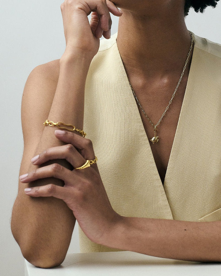 Astley Clarke Gold Paperclip Chain Necklace - MococoAstley Clarke57063YNON