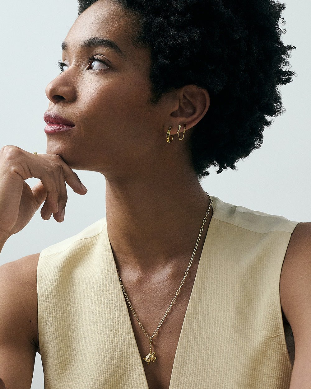 Astley Clarke Gold Paperclip Chain Necklace - MococoAstley Clarke57063YNON