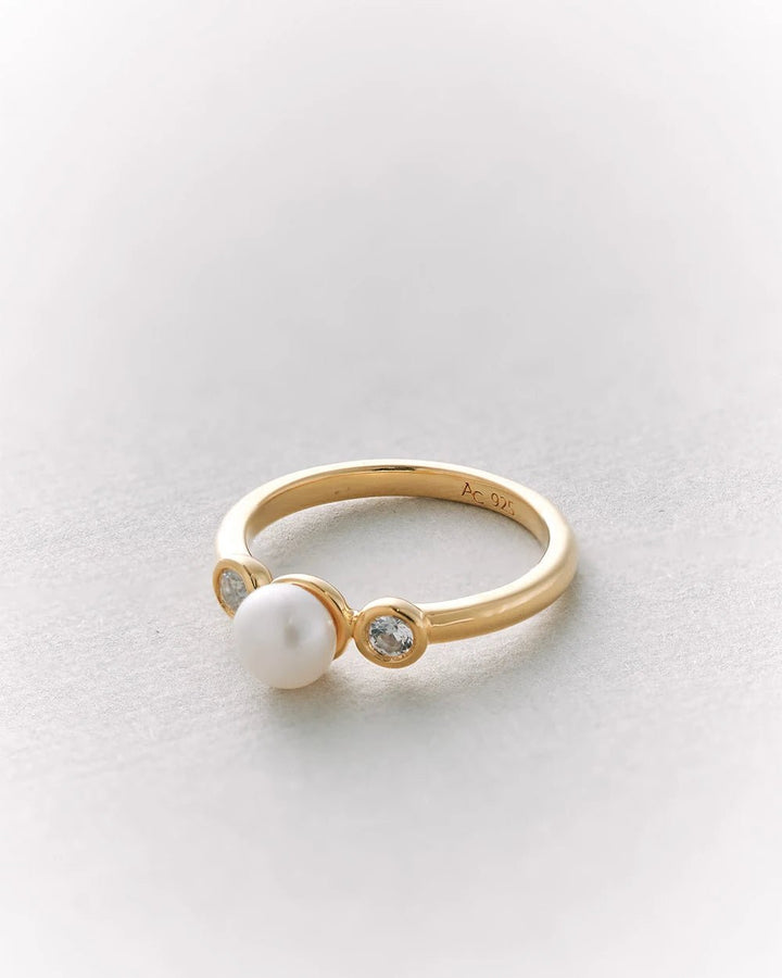 Astley Clarke Gold Pearl and Sapphire Ring - MococoAstley Clarke61034YWTR60Ring