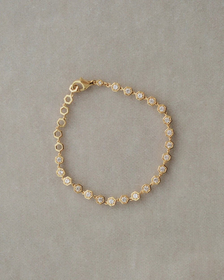 Astley Clarke Gold Vermeil Art Deco White Sapphire Tennis Bracelet - MococoAstley Clarke48008YNOBOSBracelet