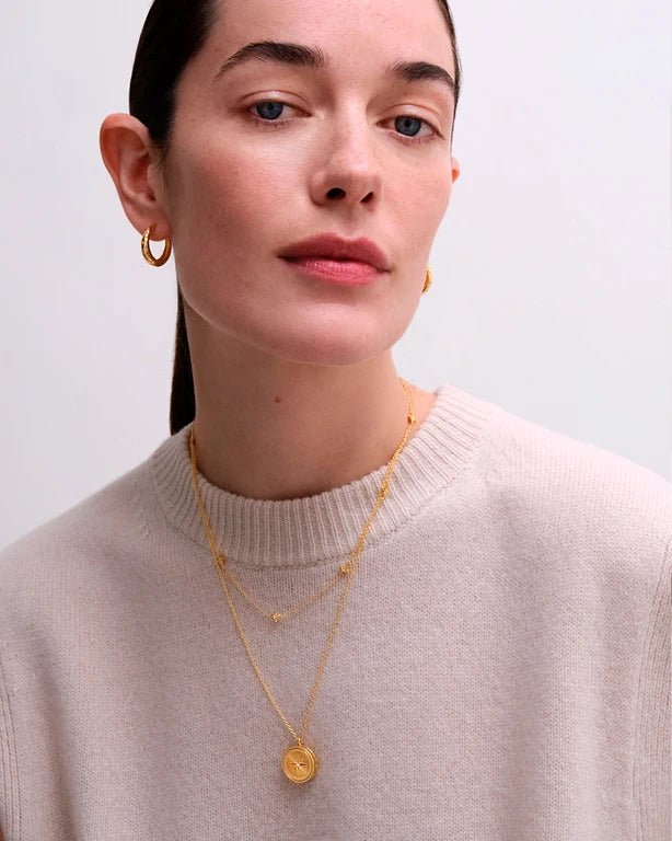 Astley Clarke Gold Vermeil Celestial Compass Locket Necklace - MococoAstley Clarke42064YNONOSNecklace