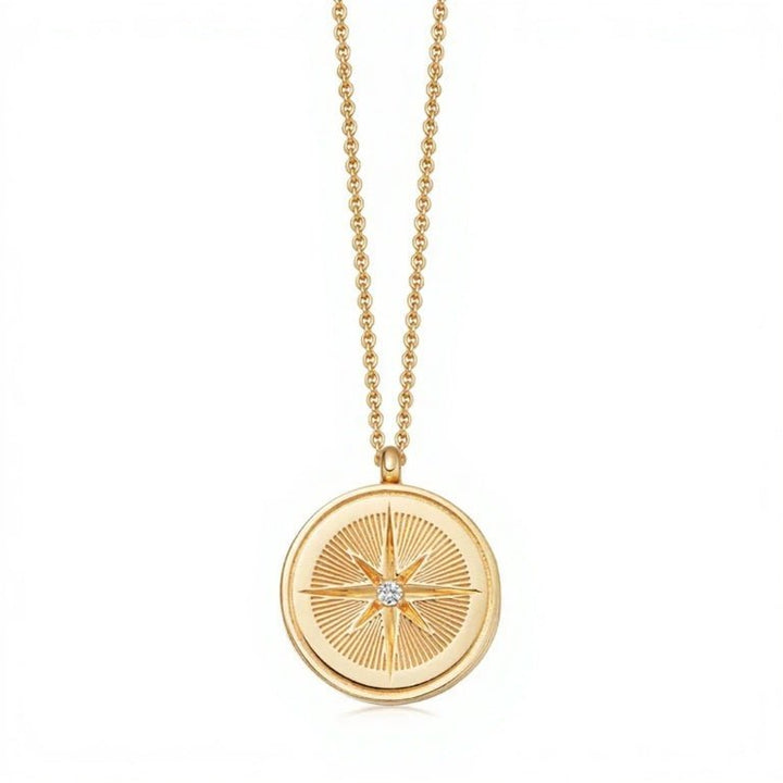 Astley Clarke Gold Vermeil Celestial Compass Locket Necklace - MococoAstley Clarke42064YNONOSNecklace