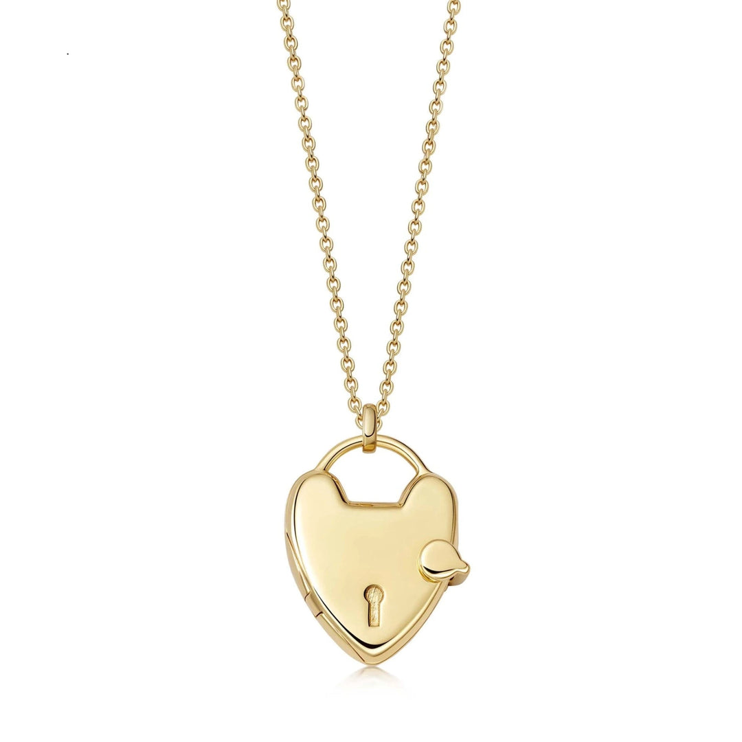 Astley Clarke Gold Vermeil Padlock Heart Locket Necklace - MococoAstley Clarke57000YNONOSNecklace