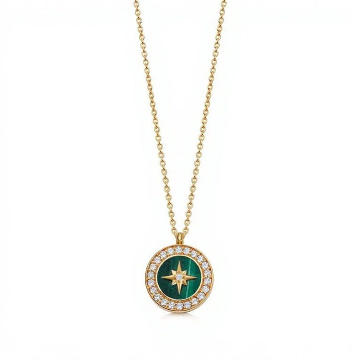 Astley Clarke Gold Vermeil Polaris Malachite Locket Necklace - MococoAstley Clarke50035YDGNOSNecklaces