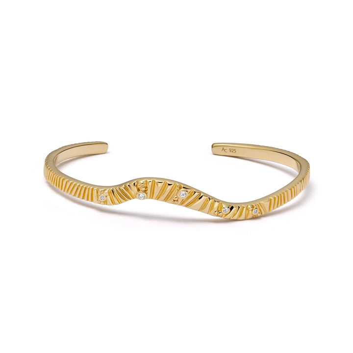 Astley Clarke Gold Vermeil Raye Cuff Bangle - MococoAstley Clarke60056YNOBOSBracelets